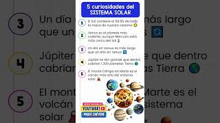 6 DATOS CURIOSOS SOBRE EL SISTEMA SOLAR