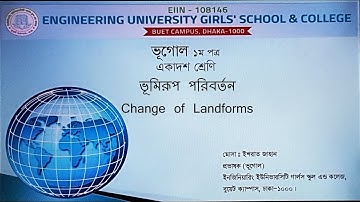 EUGSC, Class 11, Sub-Geography (Lecture 28), Zoom, Chapter 3, P-1, Most. Ishrat Jahan