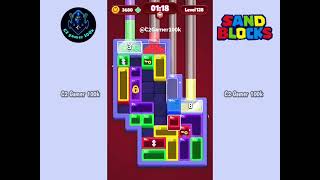 Sand Blocks: Drop Puzzle Level 128 walkthrough gameplay Solution easy 