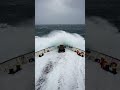 This Is Someone’s Idea of an Easy Job 😬🌊 #ocean #ship #storm #waves #northsea
