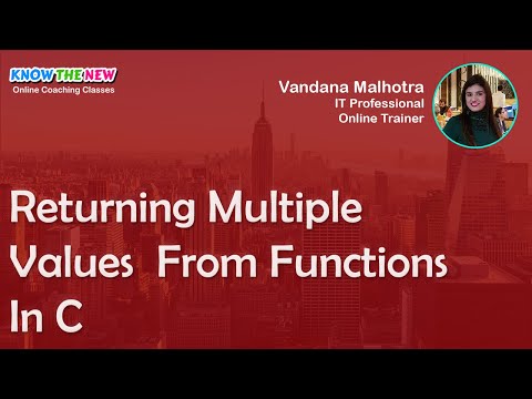 Returning Multiple Values From Any Function In C - C Programming Course For Beginners in Hindi