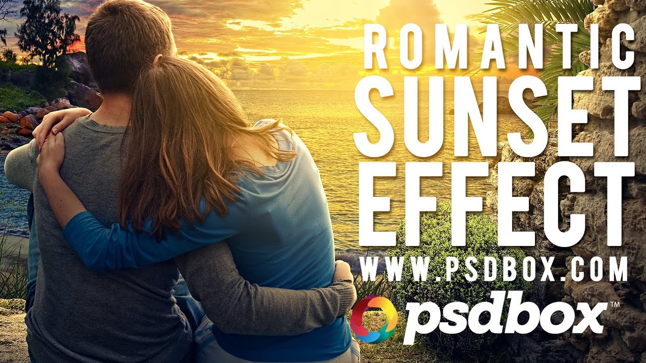 Create a Realistic Sunset Effect in Photoshop (PSD Box) - YouTube
