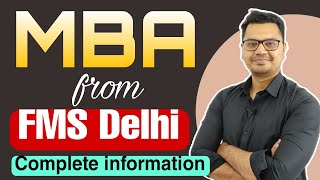 MBA from FMS Delhi Full Process in Hindi ✅| FMS Delhi MBA Admission Process🔥 | By Sunil Adhikari