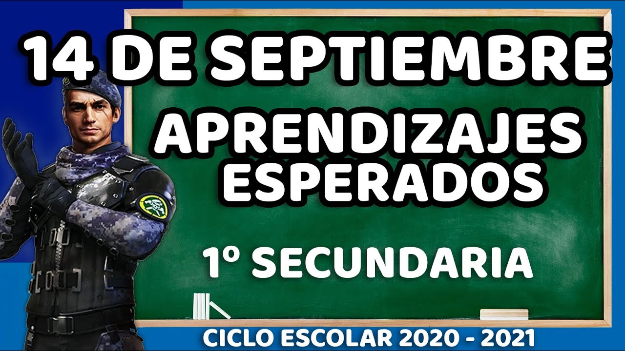 Aprende En Casa - 1° Secundaria - Aprendizajes Esperados - 14 De