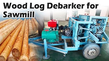 Powerful Wood Log Debarker for Sawmill - Efficient Log Peeling Solution#wood #log #timber #peeler