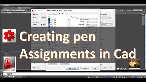 Creating pen assignments in Cad #CadTutorials #Beginners #RefresherCourse