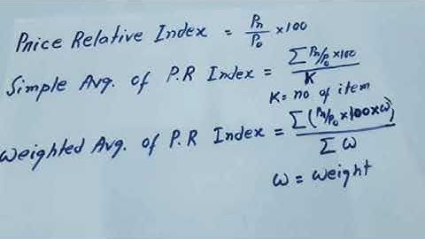 Simple AM of  Price Relative Index  by Dr. Subrata Ghosh