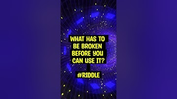 What has to be broken before you can use it? #riddles #riddlechallenge #riddlemethis #shorts