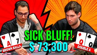 SICK All-in Bluff By Brown Balla Against Double A!!