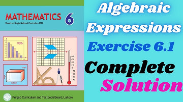 Exercise 6.1 class 6 new math syllabus || Algebraic Expressions | Class 6 new mathematics book 2023