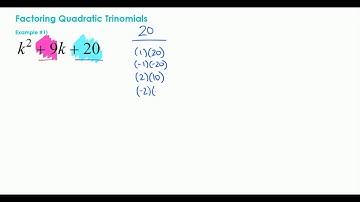 Factoring Quadratic Trinomials - Example #1