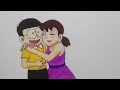 Nobita and Sizuka Drawing #shorts