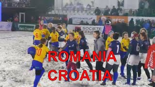 Romania - Croatia women snow rugby european champion ship 2019.match for bronze