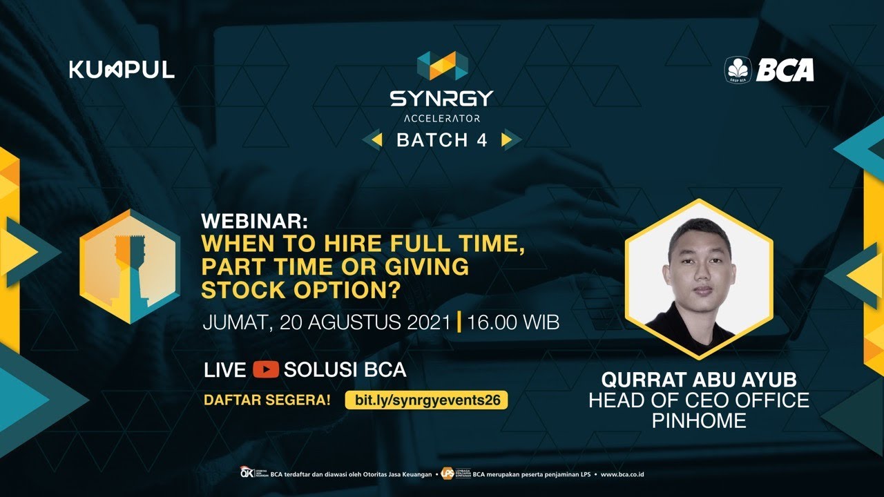 SYNRGY Accelerator Batch 4 | Webinar : "When to Hire Full Time, Part ...