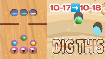 dig this! level 10-17 to 10-18 solution gameplay android ios game