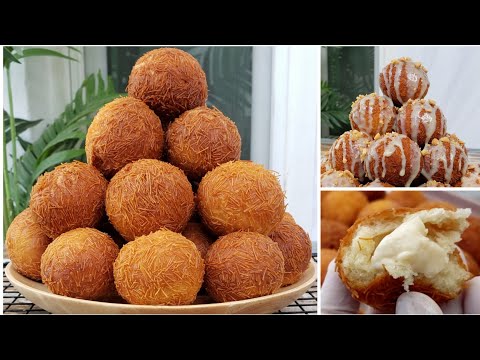 كرات أو لقيمات الشعيرية الباكستانية المحشية جبن بعجينة كالقطن خطييييييرة