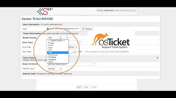 OSTicket  add new source choice