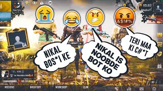 Random Indian Conqueror Pro Player Call Me Noob And I Challenge For Room 1Vs3 Pubgmobile Part 1