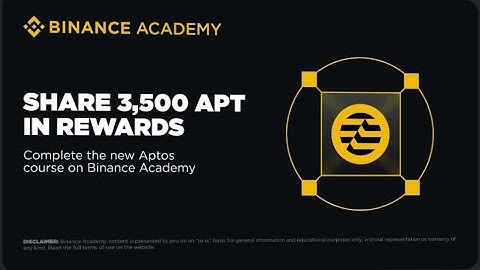 New Aptos Course on Binance Academy  APT in Rewards! Quiz & Answer