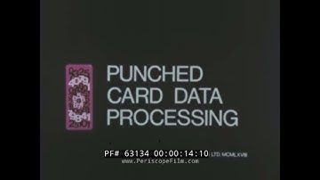 IBM COMPUTER CARD MODEL 82 SORTING MACHINE  1960s PUNCHED CARD DATA PROCESSING FILM  63134