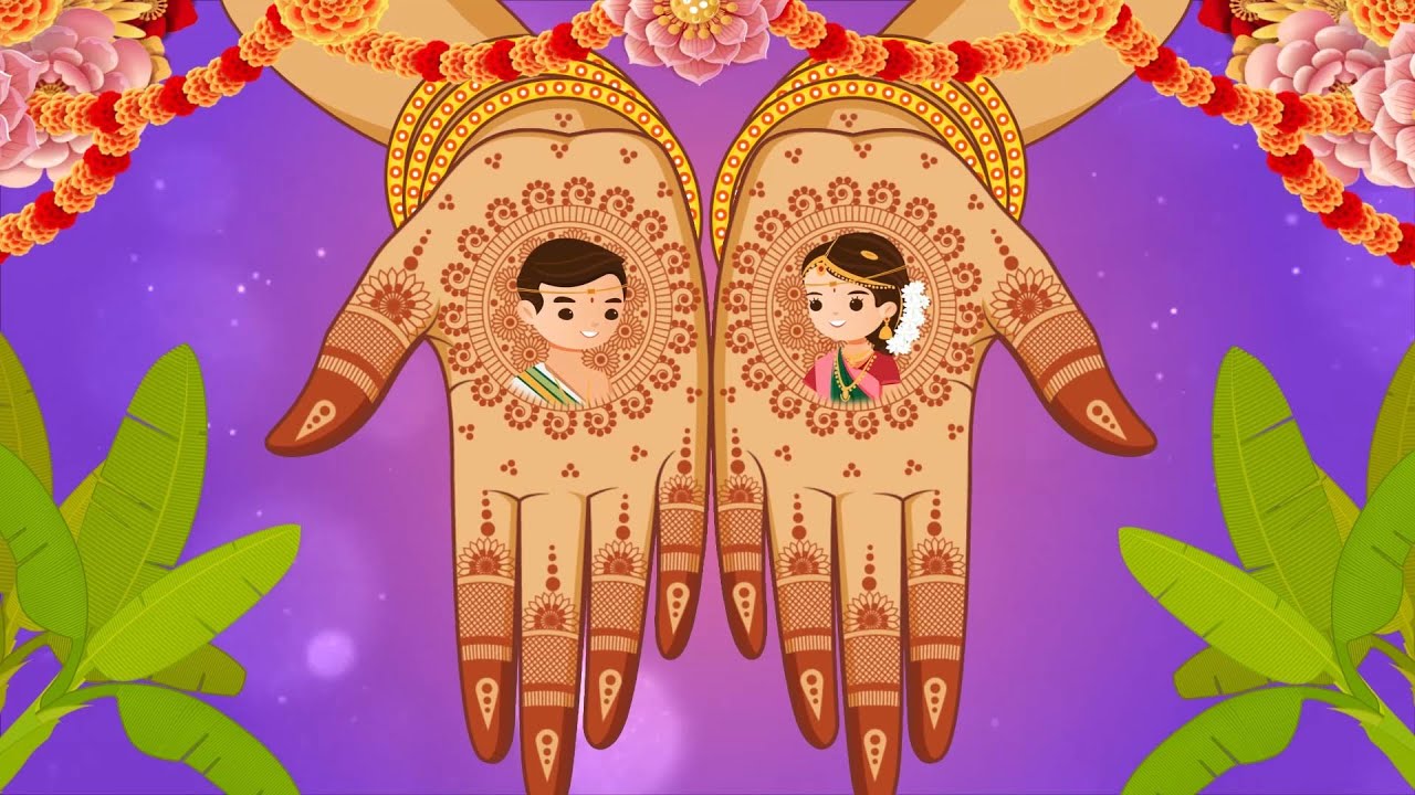 Telugu wedding invitation video online |  💍 South Indian marriage | Tamil wedding WhatsApp eCards