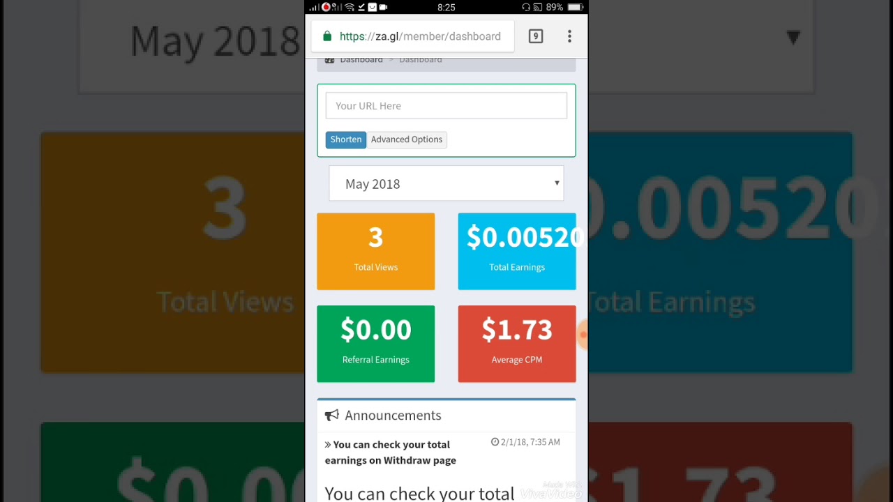 How to earn $100 from 1000 views Za gl.com with proof part - 1