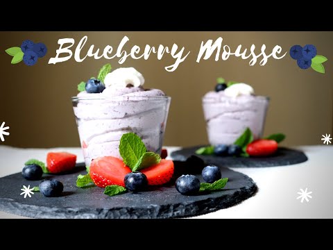 Berrylicious Blueberry Mousse  (Just 5 Ingredients)