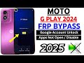 Motorola Moto G Play 2024 Frp Bypass Unlock Google Account Lock Android 13 Without PC 2025 Method 