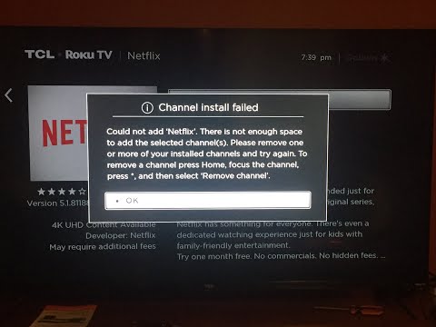 4 Ways To Fix Roku TV Channel install failed | There is not enough space to add the selected channel