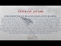 Subcommittee on Health Legislative Hearing