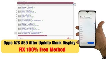 OPPO A78 A59 AFTER UPDATE BLANK DISPLAY FIX | FREE METHOD