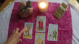 Daily Four Card Tarot Spread ~Step by Step Card Reading