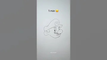 How to Draw Super Mario in 10sec, 10mins, 10hrs #shorts