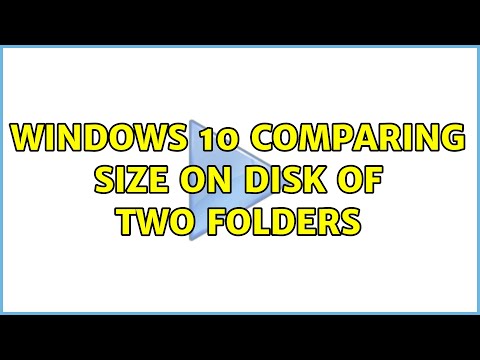 Windows 10 comparing size on disk of two folders (2 Solutions!!)