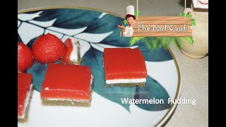 Watermelon three-layer pudding corn flour, agar or china grass layer 1
- mint lemon juice green color 2 milk white 3 watermelo...