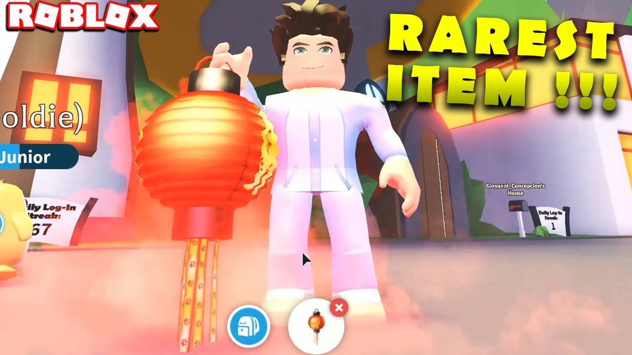 Owning The Rarest Item The Chinese Lantern In Roblox Adopt Me Youtube - roblox adopt me rarest items