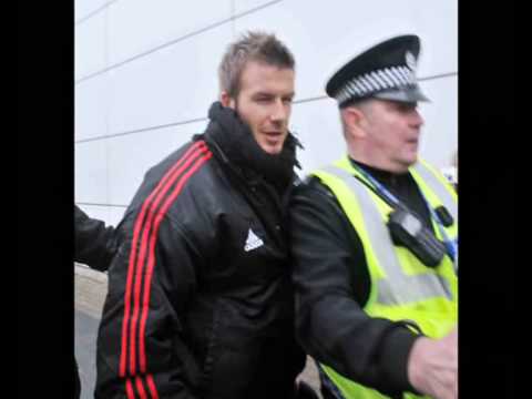David Beckham leaving Glasgow Feb 2009