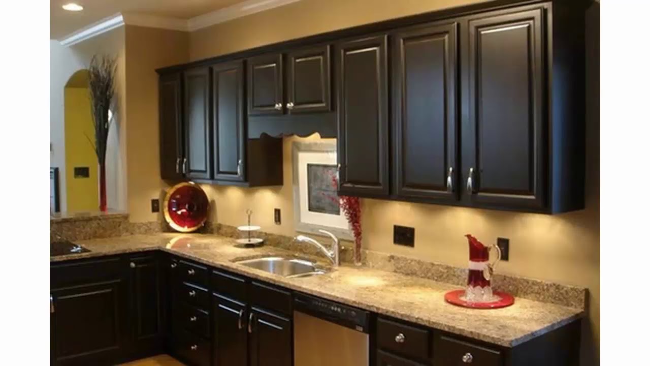 Diseño de gabinete de cocina negro para gran casa - YouTube