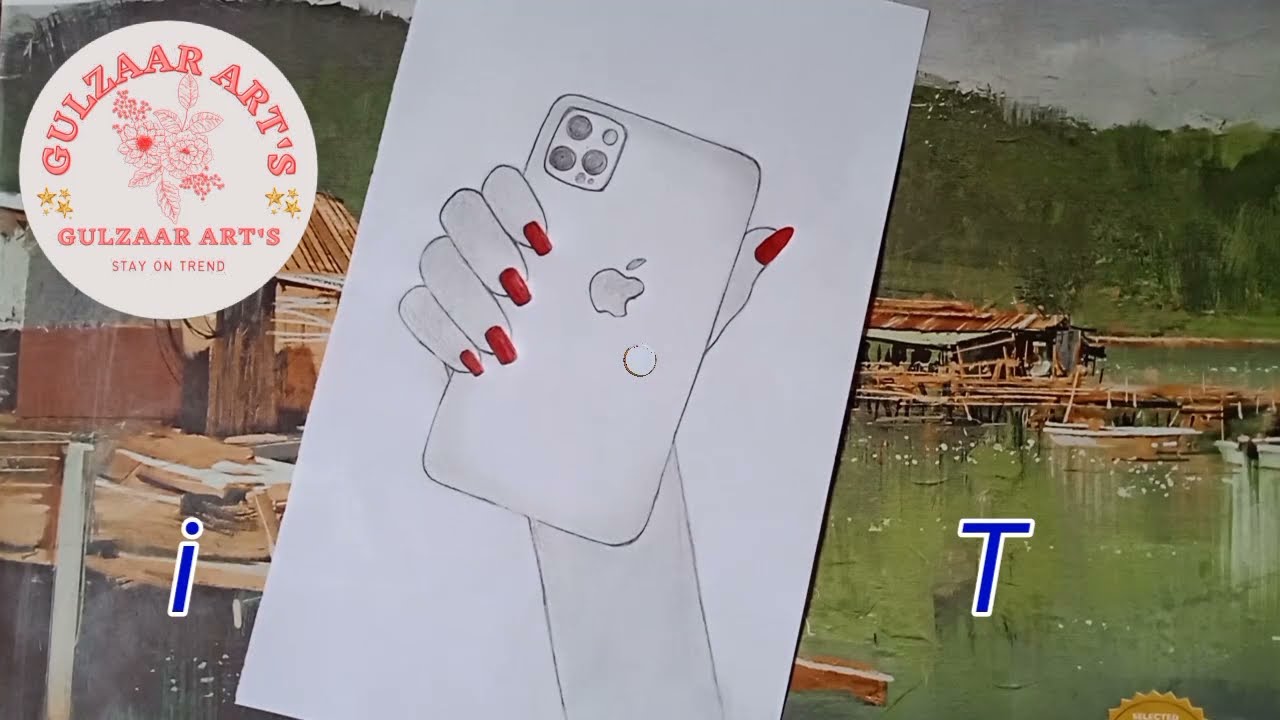 How to Draw a Hand Holding a Phone | Phone 12 Pro Max Holding in Hand | Pencil Sketch 