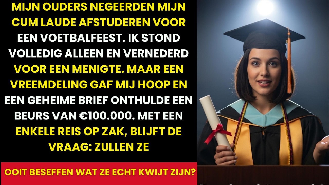 De dag dat ik mijneerlijk zwaarste en belangrijkste academische prijs in ontvangst nam, stonden er vier lege stoelen in de zaal. Mijn ouders hadden er bewust voor gekozen om thuis een feest te...