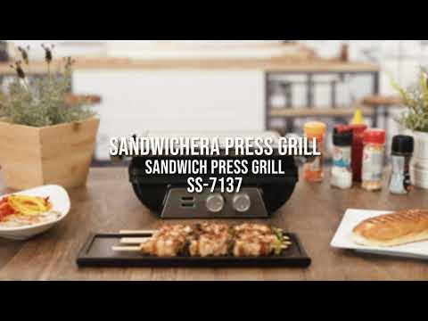 Sandwichera grill y plancha de asar de 1000 W con placas antiadherentes  Crispy & Co Taurus