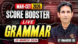 MAH MBA CET 2026 | Live Score Booster Session- VARC (Grammar) | MBA Pathshala