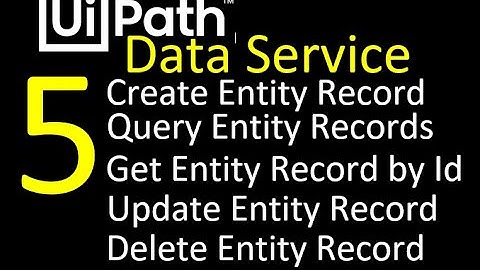 UiPath Data Service | Delete Entity Record | Update Entity Record | Get Entity Record by Id | Query