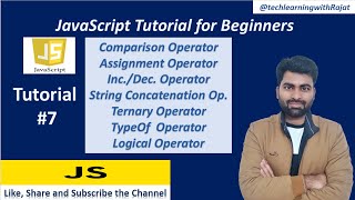 JavaScript Operators | JavaScript Tutorial 7 | #javascript #webdevelopment