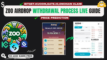 Zoo Airdrop Claim & Withdrawal Guide || Deposit Zoo Tokens to Bitget, KuCoin, Gate.io & OnChain