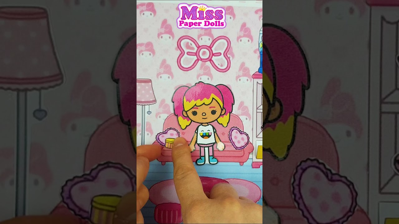 Quiet Book Toca Boca MY MELODY / Paper Dollhouse   / Miss Paper Dolls