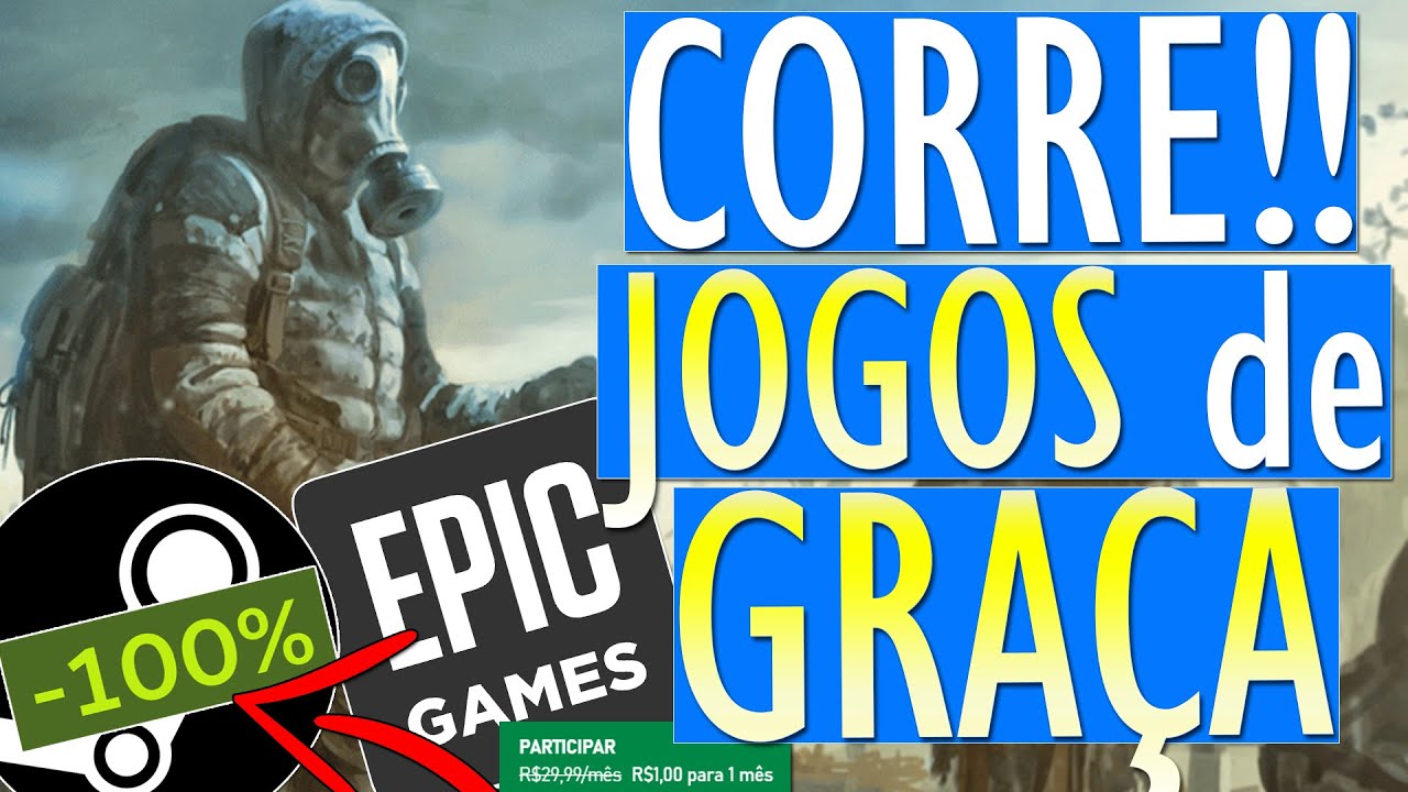 CORRAM!!! JOGOS de GRAÇA PARA RESGATE GRÁTIS no PC (Epic Games e