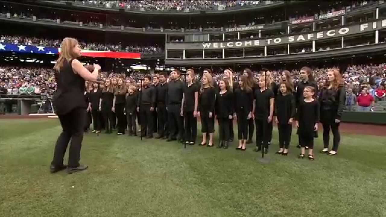 Youth Chorus Sings Anthem for the Mariners YouTube