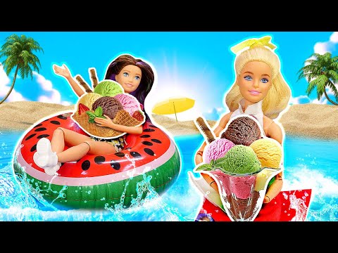 БАССЕЙН для кафе БАРБИ! 🍉🍧🌊 Игры в куклы Barbie для девочек