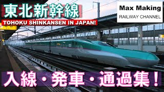 【HD】東北新幹線 Tohoku Shinkansen In Japan! E5系・E6系・H5系・E2系1000番台 入線・発車・通過集! Max Making
